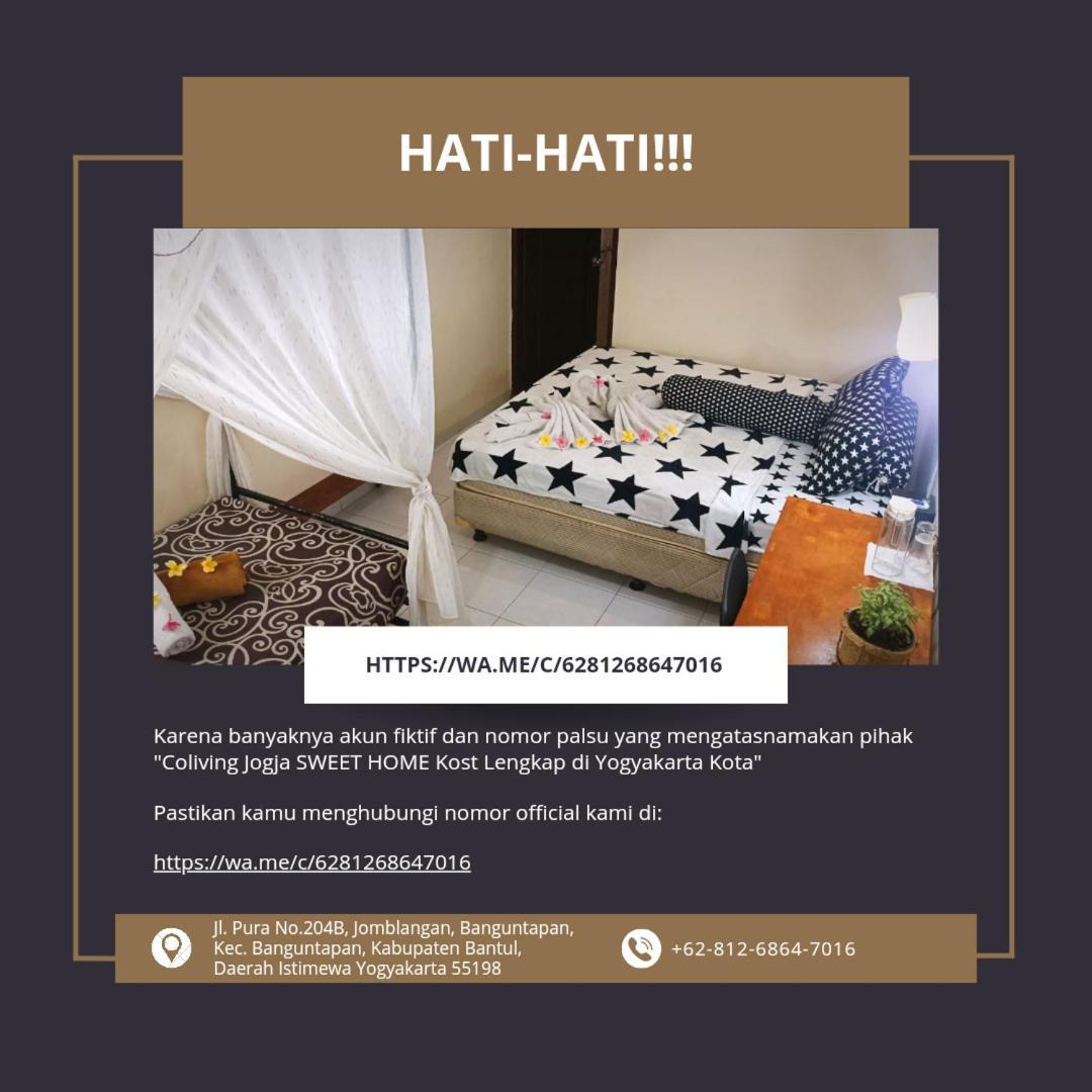 Coliving Jogja Sweet Home Kost Lengkap Di Jogjakarta エクステリア 写真